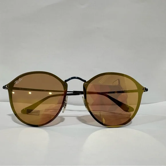 Ray-Ban Blaze 59mm Round Mirrored Sunglasses